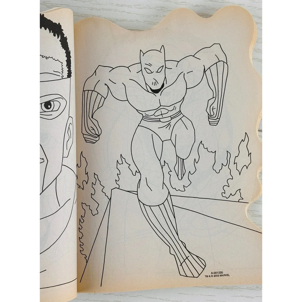 Marvel Avengers Coloring‎ Activity Book 2002 Paradise Press Kids Uncolored
